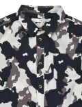 Pure Cotton Camouflage Spread Collar Shirt