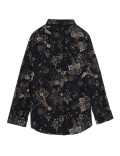 Cotton Mix Floral Print Spread Collar Shirt