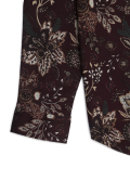 Cotton Mix Floral Print Spread Collar Shirt