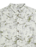 Linen Rich Marble Print Shirt