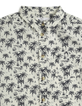 Pure Cotton Tropical Spread Collar Shirt