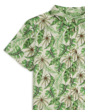 Pure Cotton Tropical Spread Collar Shirt