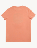 Pure Cotton Applique Round Neck T-Shirt