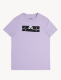 Pure Cotton Printed Round Neck T-Shirt