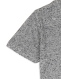 Viscose Mix Self Design Crew Neck T-shirt