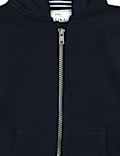 Cotton Mix Plain Hooded Neck Sweatshirt