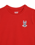 Pure Cotton Applique Crew Neck T-shirt