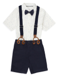 Pure Cotton Printed Button Down Collar Boys Outfit