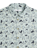 Pure Cotton Printed Spread Collar Shirt