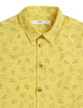 Pure Cotton Printed Spread Collar Shirt