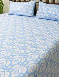 Cotton Mix Printed Super King Bedsheet Set