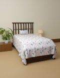 Pure Cotton Printed Single Bedsheet Set