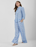 Pure Linen Printed Regular Fit Shirt