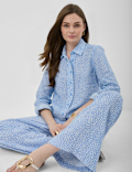 Pure Linen Printed Regular Fit Shirt
