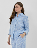 Pure Linen Printed Regular Fit Shirt