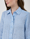 Pure Linen Printed Regular Fit Shirt