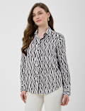 Pure Linen Plain Spread Collar Shirt