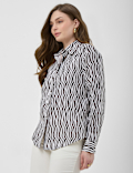 Pure Linen Plain Spread Collar Shirt