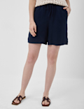 Linen Rich Drawstring Shorts
