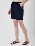Linen Rich Drawstring Shorts