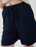 Linen Rich Drawstring Shorts