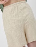 Linen Rich Drawstring Shorts