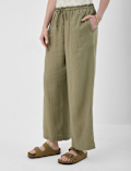 Linen Rich Striped Regular Fit Pants