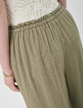 Linen Rich Striped Regular Fit Pants