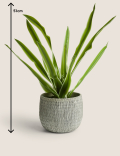 Artificial Natural Lily in Textured Pot