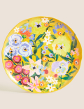 Set Of 4 Expressive Floral Picnic Dinner Plates