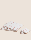 Set of 4 Strawberry Placemats & 4 Coasters