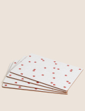 Set of 4 Strawberry Placemats & 4 Coasters