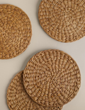 Set of 4 Natural Water Hyacinth Placemats