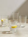 Set of 4 Textured Spot Glasses