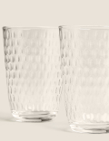Set of 4 Textured Spot Glasses