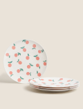 Set of 4 Oranges Picnic Dinner Plates
