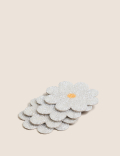 Set of 4 Beaded Floral Coasters