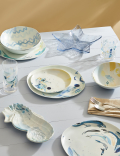 Set of 4 Nautical Picnic Dinner Plates