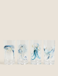 Set of 4 Nautical Picnic Highballs