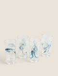Set of 4 Nautical Picnic Highballs