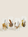Set of 4 Jungle Picnic Highballs