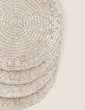 Set of 4 Beaded Coasters