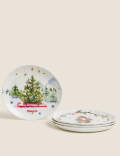 Set of 4 Christmas Side Plates