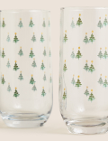 Set of 4 Christmas Tree Highball Glasses