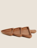 Wooden Christmas Tree Platter