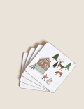 Set of 4 Christmas Placemats & 4 Coasters