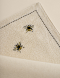 Set of 2 Embroidered Bee Cotton Placemats