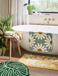 Pure Cotton Daisy Bath Mat