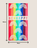 Pure Cotton Be Happy Beach Towel