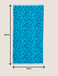 Pure Cotton Leopard Print Beach Towel